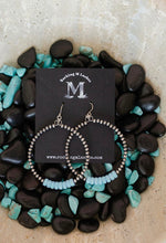 Load image into Gallery viewer, Blue Opal Pearl Hoops

