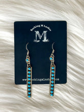 Load image into Gallery viewer, Turquoise Bar Dangles
