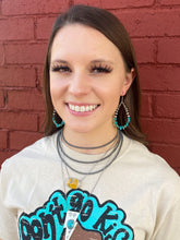 Load image into Gallery viewer, Navajo x Turquoise Teardrop Earrings
